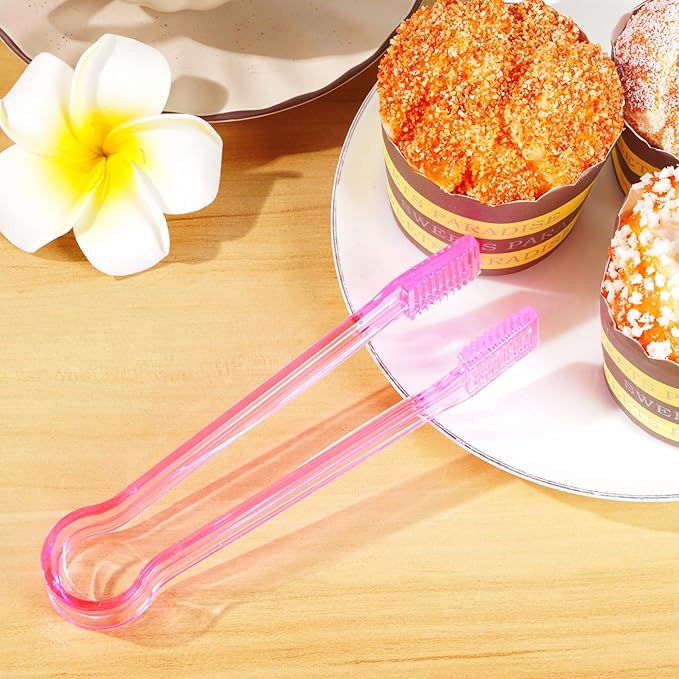 10 Pcs Plastic Buffet Serving Tongs, 6.3 Inches - Image 4