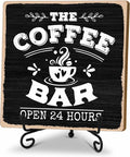 Coffee Bar 24-Hour Open Decor Signs, Coffee Station Accessories, Themed Gifts by TIRYWT