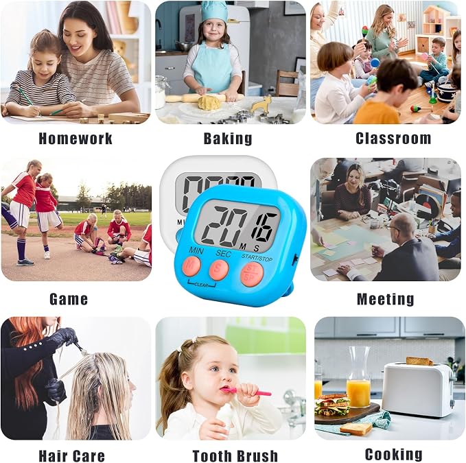 ZILLEEN Classroom Timer for Kids Teachers 4 Pack Digital Timers - Image 5