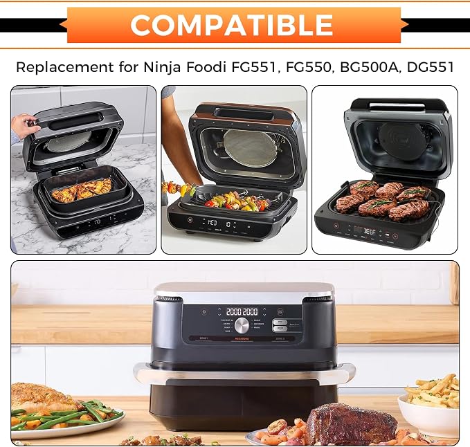 Splatter Shield Replacement for Ninja FG551 DG551 BG500A Foodi Smart XL Grill - Image 3