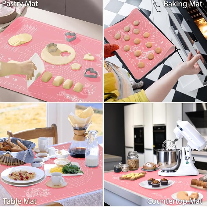 Silicone Pastry Mat 28" x 20" Extra Thick Non Stick Baking Mat - Image 5