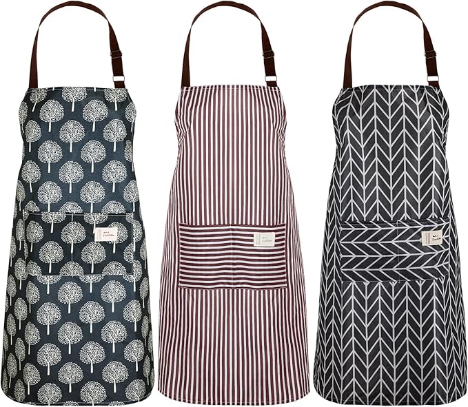SATINIOR 3 Pieces Waterproof Bib Apron by SATINIOR