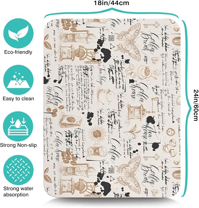 Absorbent Coffee Bar Mat - Image 5