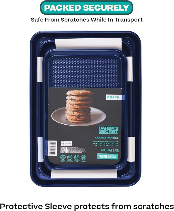 Baker's Secret Non Stick Baking Sheets, Diamond Texture Premium Air Flow - Image 5
