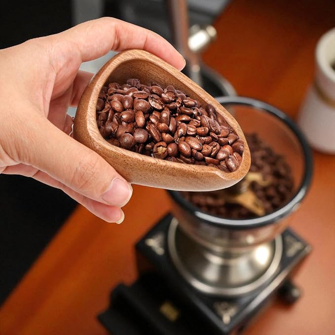 Coffee Bean Dosing Cup – Single Tray Walnut Wood Espresso Accessories Measuring - Image 5