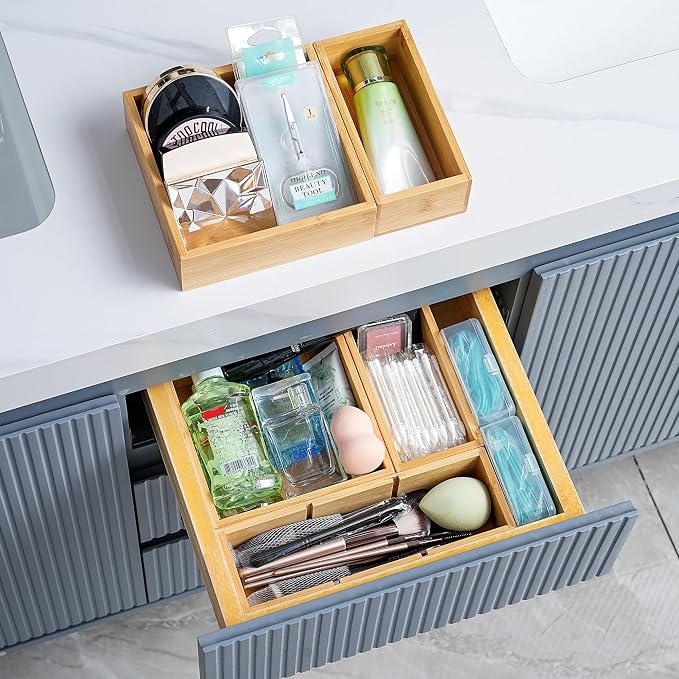 Fabsome Drawer Organizer, Small Wooden Container Tray - Image 3