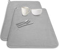 2 Pack Large Dish Drying Mat, 24x17 Inch Absorbent Microfiber Dishes Drainer by Meirrnyyu