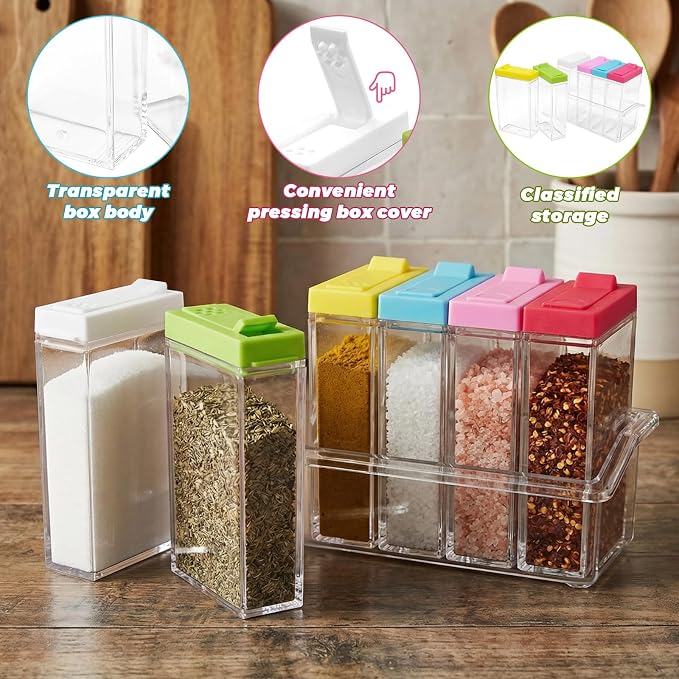 6 Pcs Spice Jars, Empty Spice Containers - Image 3