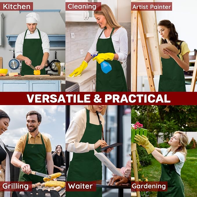 2 Pcs Plus Size Chef Apron, Unisex Professional Apron - Image 7