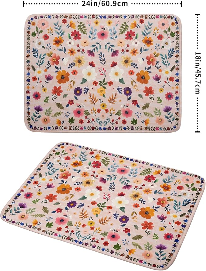 Spring Flowers Dish Drying Mat - Image 2