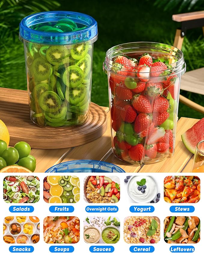 BiuLeon 6 Pack-34oz Freezer Storage Containers, Plastic Food Storage Containers - Image 6