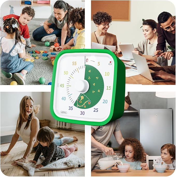 Yunbaoit Visual Timer with Protective Case, Dinosaur Disk 60 Minute Countdown - Image 7