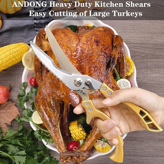 ANDONG Heavy Duty Kitchen Poultry Shears - Image 8