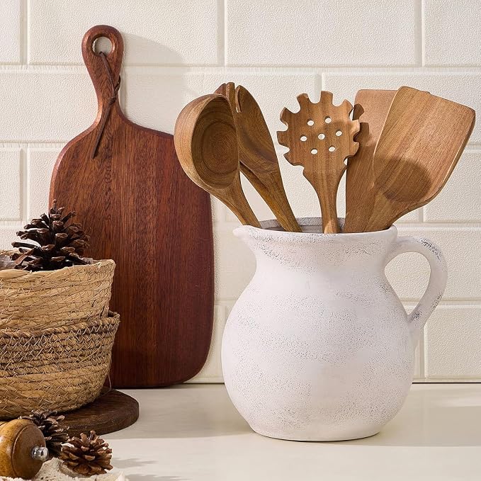 MIYUKI Rustic Kitchen Utensil Holder - Image 2