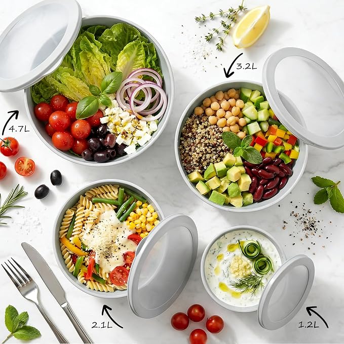 BoxedHome Nesting Plastic Mixing Bowls, BPA-Free Plastic, Microwave and - Image 11