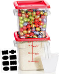 4QT NSF Food Storage Containers: 2 PCS Commercial Clear Food Storage Containers by SVKLHY