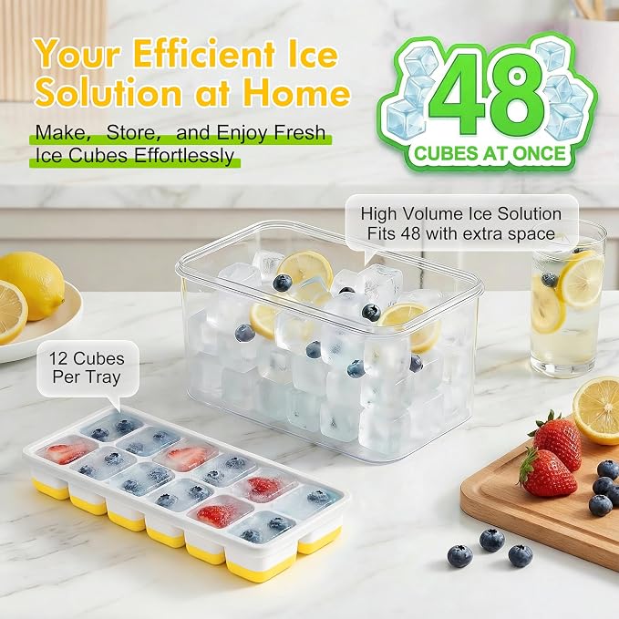NFK Ice Cube Tray with Lid & Bin - Image 3