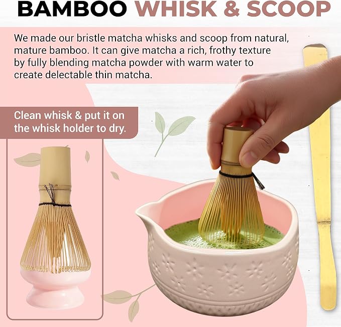 Matcha Whisk Set with Matcha Bowl - Image 5