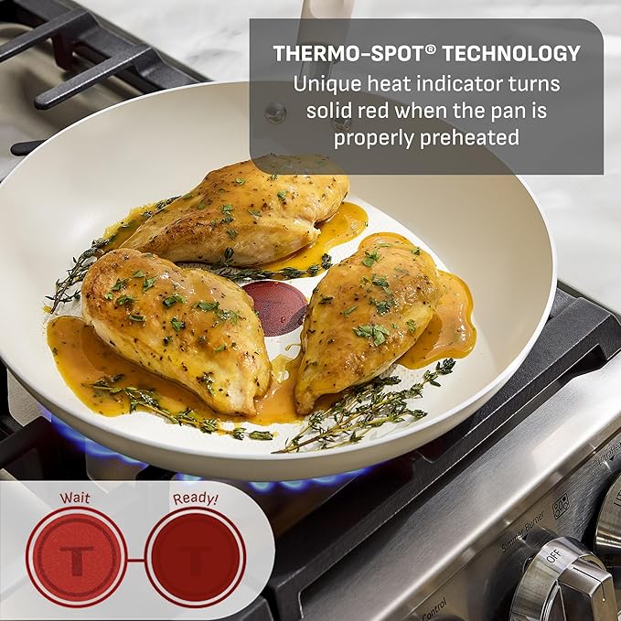 T-Fal Signature Nonstick 8” & 10” Frying Pan Skillet Set, Dishwasher Safe - Image 4