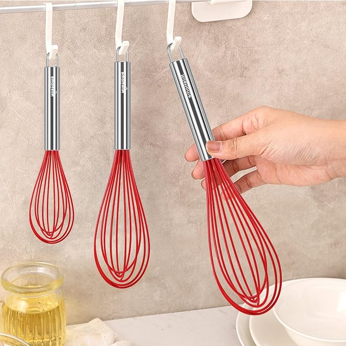 NileHome Whisk Commercial Stainless Steel wisk & Silicone Non-Stick Coated - Image 6