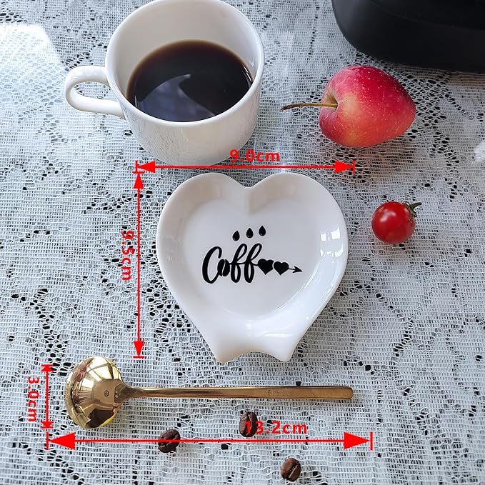 Heart-shaped Coffee Spoon Rest, Mini Coffee Spoon Holder, Coffee Stirrers - Image 5