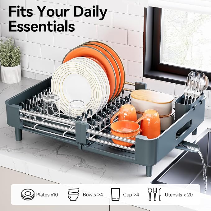 Urackify Stainless Steel Dish Drying Rack - Image 3
