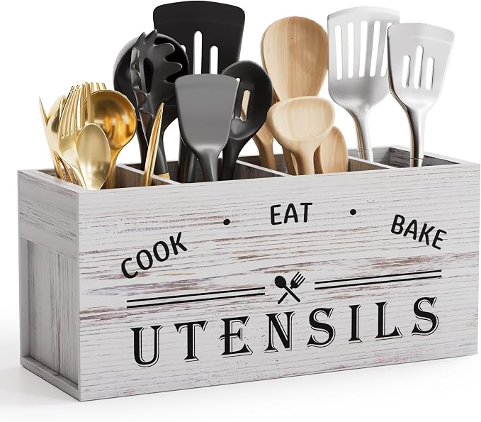 ZUJJAFY Utensil Holder for Kitchen Counter, Large Kitchen Utensil Holder for by ZUJJAFY