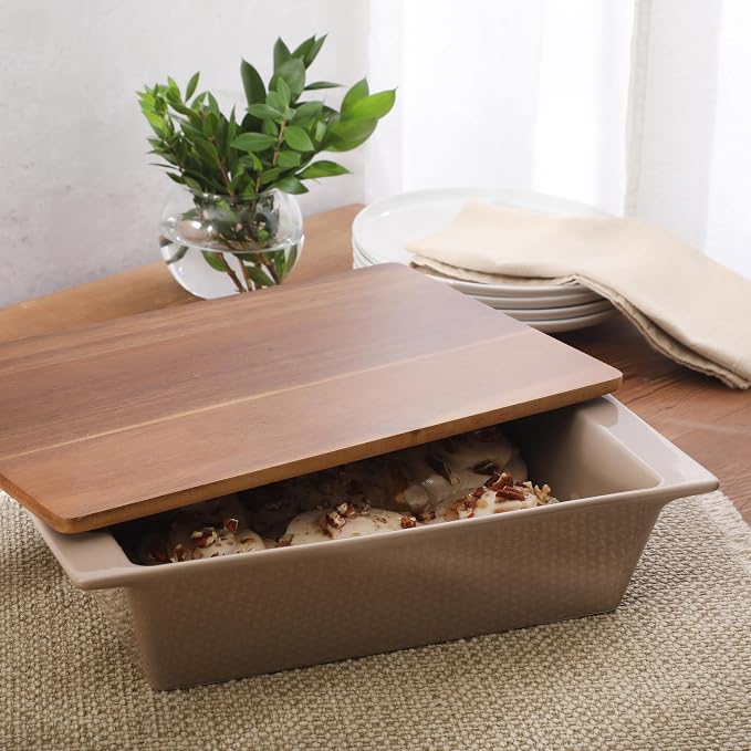 Gibson Elite 2.75-Quart 13.5" x 8.5" Stoneware Baking Dish - Image 3