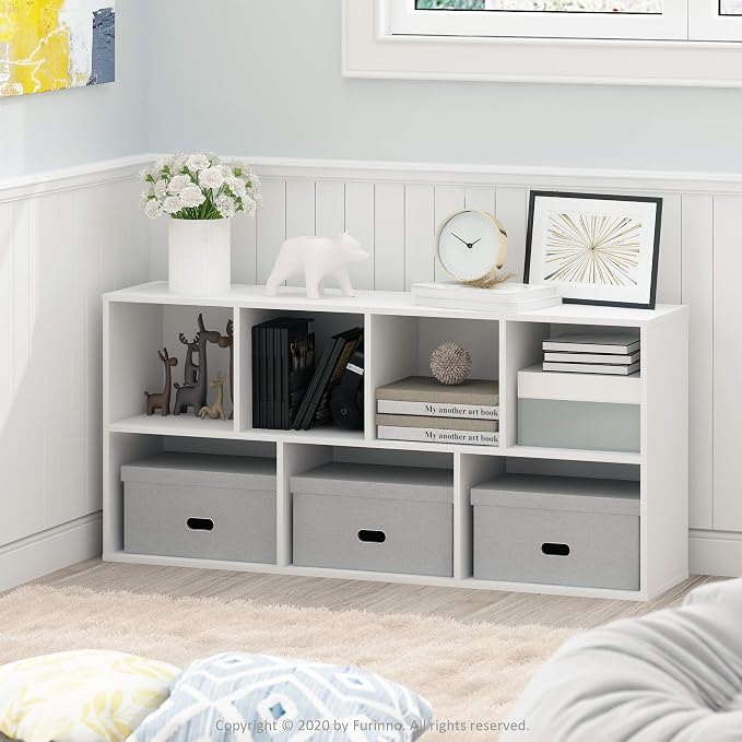Furinno LUDER Book Shelf, 7-Cube Bookshelf, Bookcase - Image 2