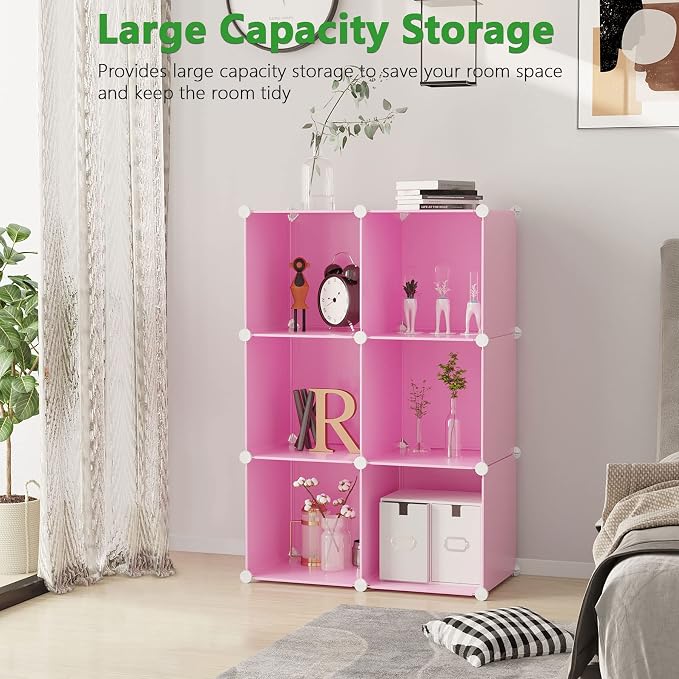 C&AHOME Cube Storage Organizer, 6-Cube Shelves Units, Closet Cabinet, DIY - Image 5