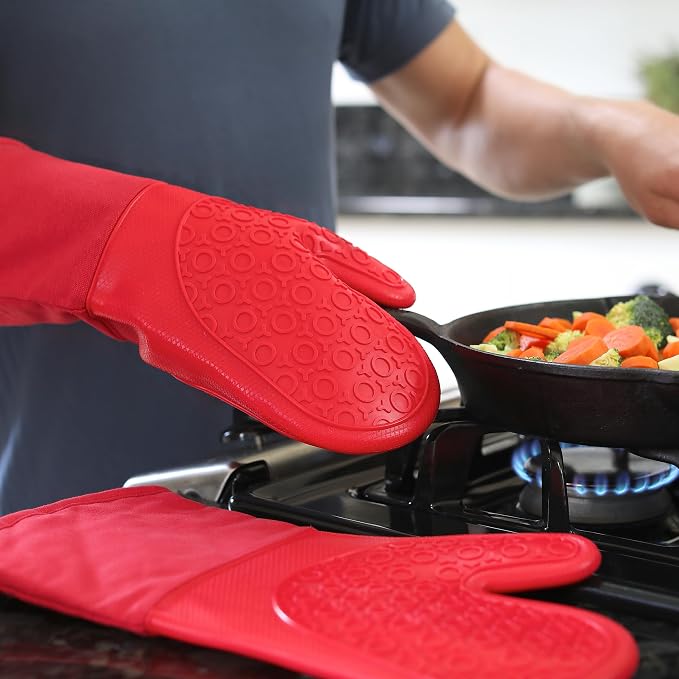 BPA-Free Silicone Oven Mitts Ultra Heat Resistant up to 500°F - Image 9