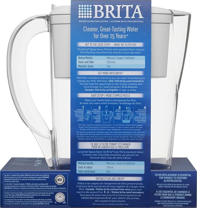Brita Space Saver Water Filter Pitcher - Image 3