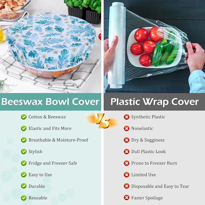 5-Size Reusable Beeswax Bowl Covers - Image 7