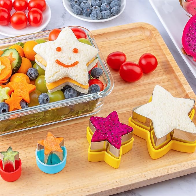 Nifogo Star Cookie Cutters 5 Pcs, Mini Small Large Sizes Stainless Steel - Image 6