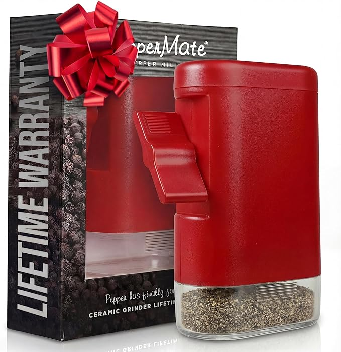 PepperMate Traditional Pepper Mill- Manual High Volume Peppercorns and Salt by PepperMate