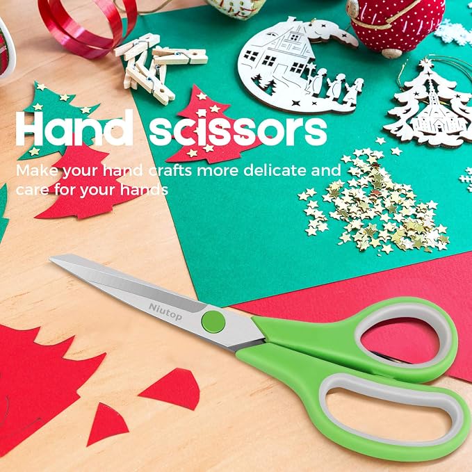 Scissors Bulk Set of 5-Pack, Niutop 8" Multipurpose Sharp Sewing Craft Fabric - Image 7
