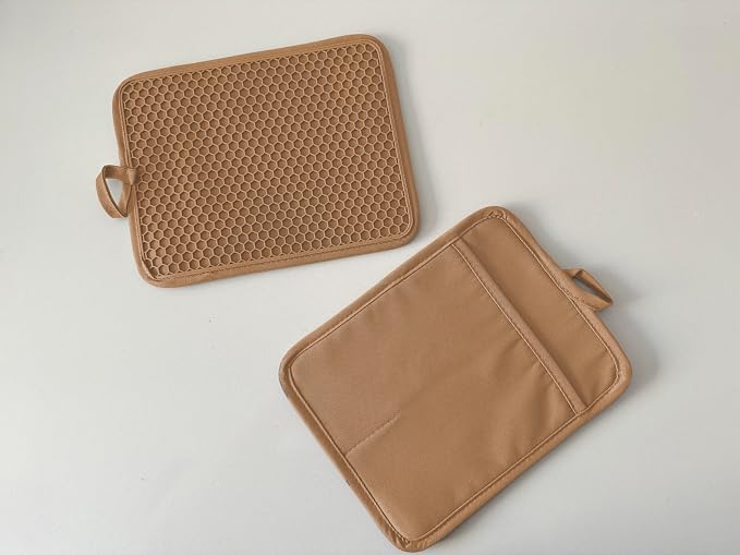 Oven Pot Holder with Pocket Cotton Heat Resistant Coaster Potholder Kitchen Hot - Image 4