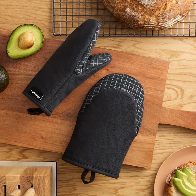 KITCHENAID Gourmet Series Gridlines Mini Oven Mitts 2-Pack Set, Heat Resistant - Image 2