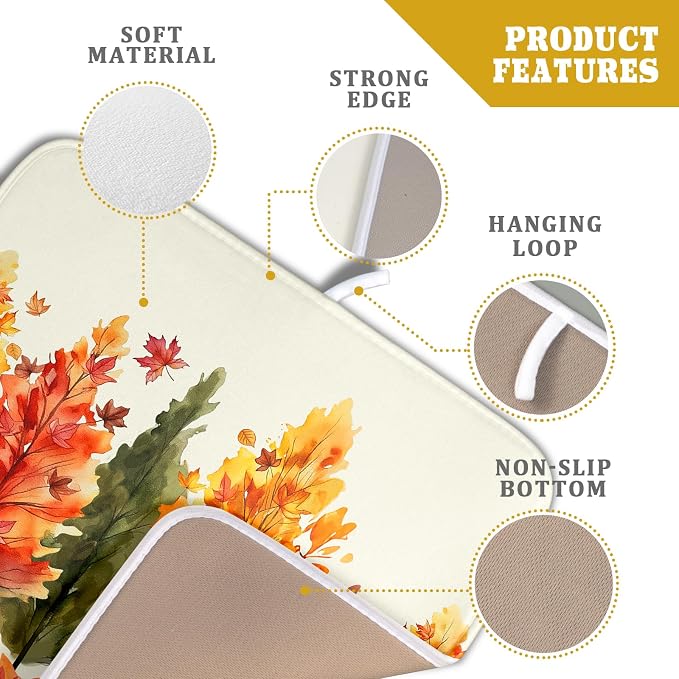 Fall Maple Leaves Dish Drying Mat - Image 3
