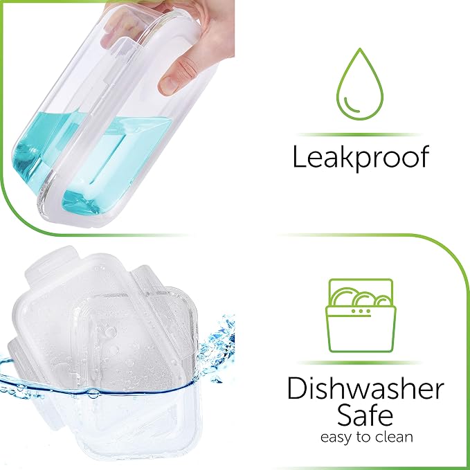 PrepNaturals 8 Pack 36 Oz Glass Meal Prep Containers - Image 4