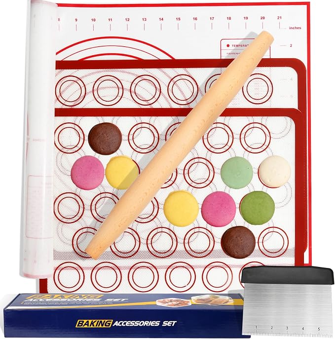 Silicone Baking Mat Sets, Dough Mat by Nice+Kitchen