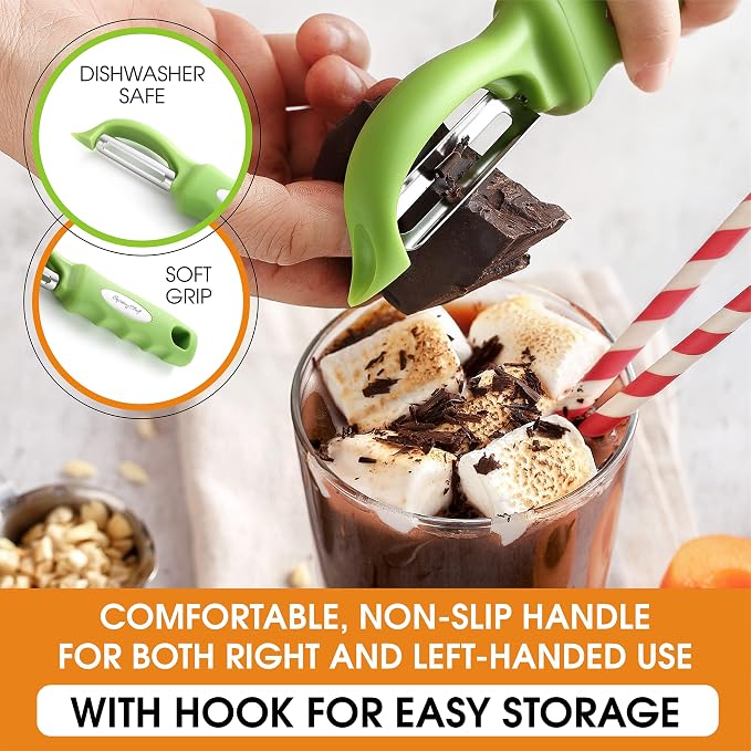 Spring Chef Premium Swivel Vegetable Peeler, Soft Grip Handle and Ultra Sharp - Image 6