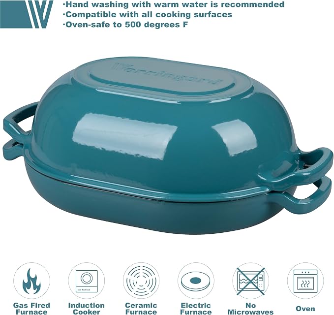VORRINGARD Enameled Cast Iron Sourdough Bread Oven, Dutch Oven, Loaf Cast Iron - Image 3