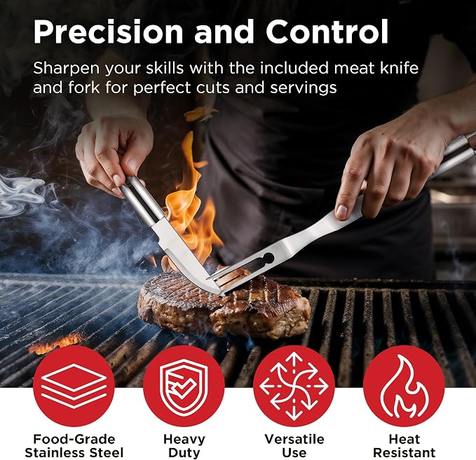 Kaluns BBQ Accessories, Complete Grill Set Dad Gifts - Image 3