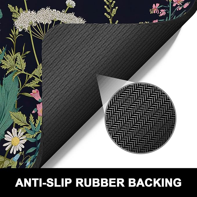 Rnivvi Dish Drying Mat for Kitchen Counter, 16 x 18" Cute Flower Theme - Image 5