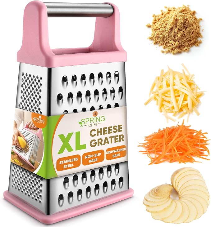 Spring Chef Professional Stainless Steel XL Parmesan Cheese Grater by SpringChef