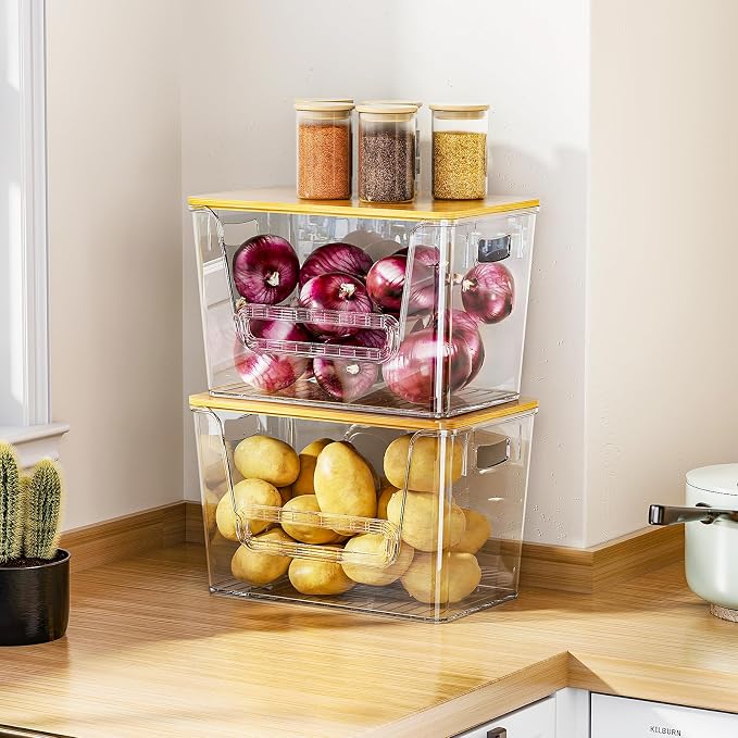 Delamu 4 Pack Pantry Organizers and Storage, Trash Bag Dispenser - Image 8