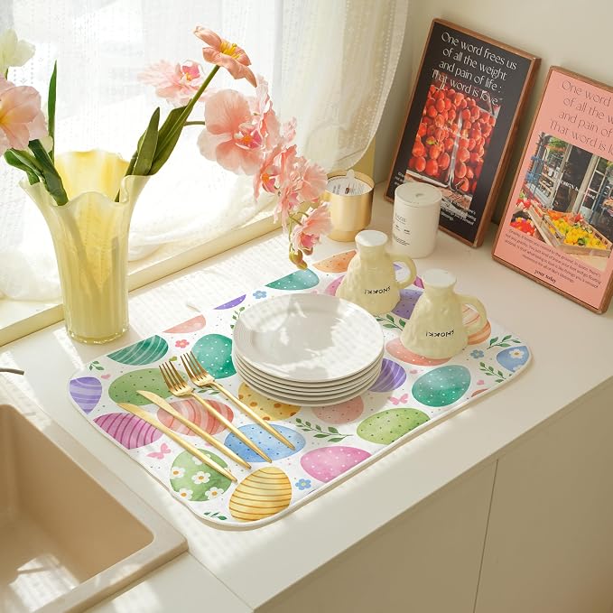 Spring Dish Drying Mat 18x24 Inches - Image 5