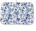 Blue Floral Dish Drying Mat 18 x 24 Inch Vintage Navy Blue Floral Drying Mat by Sorktse
