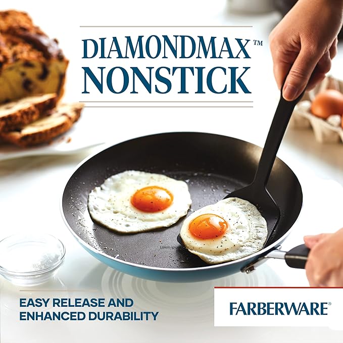 Farberware Cookstart DiamondMax Nonstick Frying Pans/Skillet Set, Dishwasher - Image 5